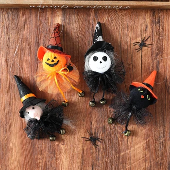 1 шт. кукла на Хэллоуин, декор для бара, тыква, призрак ведьмы, черная кошка, подвеска, страшный подарок для детей на Хэллоуин, украшение для вечеринки на Хэллоуин для дома