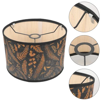 Винтажный бамбуковый барабанный абажур для люстр, напольных и настольных ламп (стиль A)