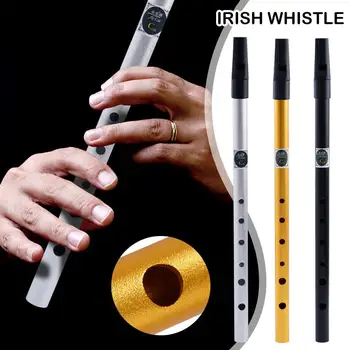 Флейта С 6 Отверстиями C/ D Ключ Ирландский Свисток Металлическая Флейта Инструмент Ирландия Жестяной Пенни Свисток Деревянные Духовые Музыкальные Аксессуары Для Начинающих