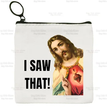 Милая сумка для ключей Jesus, мини-клатч, Маленькая сумочка, я видела этот простой студенческий кошелек для монет.