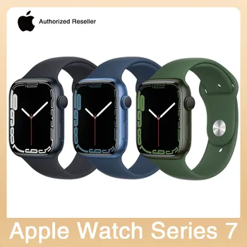 Apple Watch Series 7 с алюминиевым корпусом 41 мм / 45 мм Apple Watch S7 со спортивным ремешком iOS SmartWatch (обновленные)