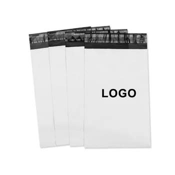 Изготовленный на Заказ Логотип, Пригодный для вторичной переработки Белый Конверт, Упаковка для почтовых отправлений, Водонепроницаемый Повторно Закрываемый полиэтиленовый пакет для Поли-Мейлера