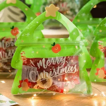 10шт Подарочных пакетов для Рождественского фестиваля Идеально подходят для Дней Рождения Вечеринок и Праздничного декора Идеально подходят для Конфет Бисквита Печенья Шоколада