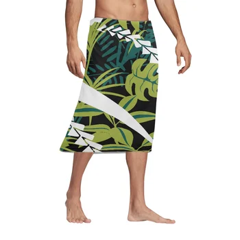 Татуировка с тотемом полинезийского племени Самоа, принты Самоа, мужская короткая юбка для вечеринки в баре, Летняя модная повседневная одежда с принтом листьев