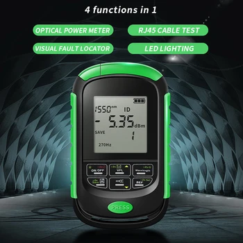 НОВЫЙ Измеритель Оптической Мощности Li-Lion Батареи 4в1, Визуальный Локатор Неисправностей, Тест Сетевого Кабеля, Тестер Оптического Волокна, VFL Бесплатная Доставка