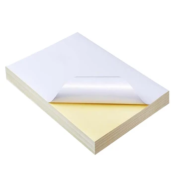 50 листов белой самоклеящейся водонепроницаемой этикетки формата А4 с глянцевой поверхностью для лазерного струйного принтера и копировального аппарата