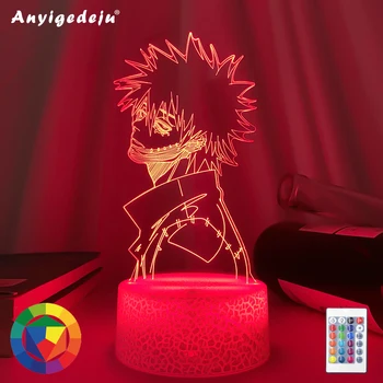 3d Лампа crylic аниме My Hero Academia Dabi Светодиодный светильник для декора спальни, классный подарок в стиле манги для него, RGB Красочный ночник Dabi