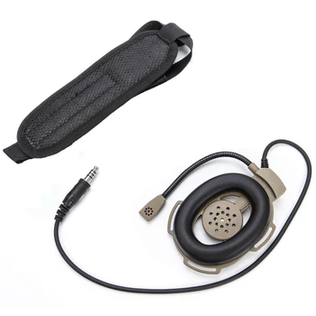 Коричневый HD01 для тактической радиогарнитуры Bowman Elite II Наушник Микрофон для двусторонней радиосвязи walkie talkie