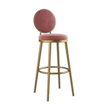 Скандинавский барный стул для спальни, современный минималистичный Роскошный кухонный барный стул со спинкой, Ресторанная Игровая Банкетка, Наборы садовой мебели.