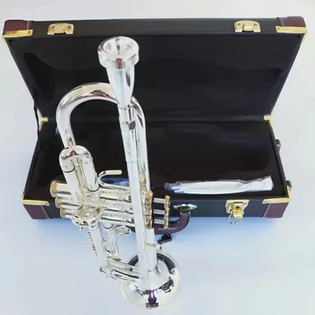 Труба LT190S-85 Музыкальный инструмент Bb Латунь никелированное серебро американского ремесленного производства профессионального класса с футляром
