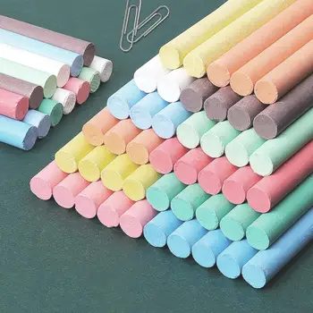 Красочные 12 палочек для беспыльного рисования художественным мелом Школьные канцелярские принадлежности