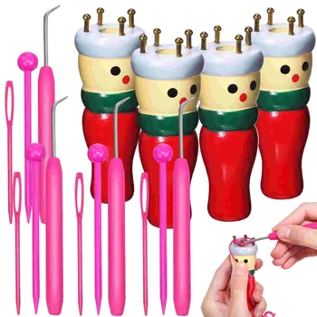 Куклы для вязания, деревянные инструменты для вязания, набор для изготовления кукол для девочки, начинающей заниматься рукоделием, дочери