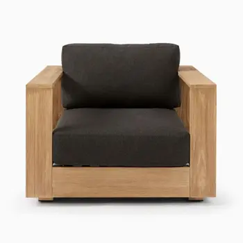 Тиковое Кресло Для Отдыха На Открытом Воздухе Patio Club Из Высококачественного Деревянного Тика -Adaline