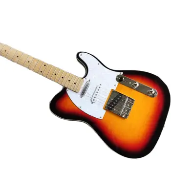 Venda quente novo estilo clássico tele guitarra do vintage sunburst círculo cor tl guitarra de alta qualidade frete grátis