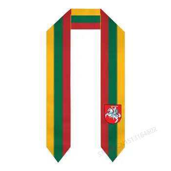 Пользовательское Название Или Логотип Шарф с Флагом Литвы Выпускной Палантин-Кушак Международный класс Обучения За границей 2023 года Шаль