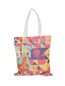 Холщовая сумка, клатч, подарок с цветной печатью, рекламная сумка, студенческая хлопчатобумажная сумка, хозяйственная сумка на одно плечо
