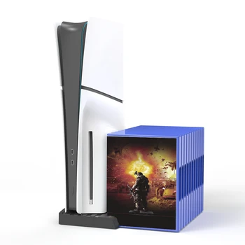 Подставка для игровой консоли, подставка для хранения игр и дисков, подставка для PS5 Slim Digital Edition и Disc Edition