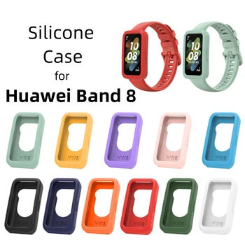 Силиконовый чехол для Huawei Band 8, ремешок для часов, мягкая обложка, красочная оболочка, умные аксессуары, мягкий ремень для hauwei band8