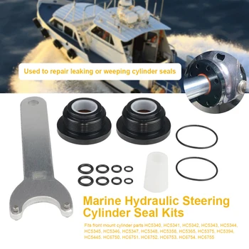 Комплект Уплотнений Гидроцилиндра Рулевого Управления Лодки HC5365 с Передним Креплением и Штифтовым Ключом для Автомобильных Аксессуаров SeaStar HC5341 HC5342 HC5345