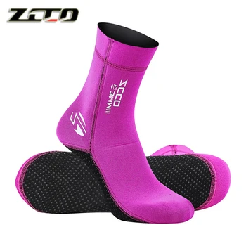 Теплые носки для дайвинга TaoBo 3 мм, размер 33-46, эластичные зимние плавательные противоскользящие ласты для дайвинга, носки для защиты лодыжек, неопреновые носки для подводного плавания, серфинга