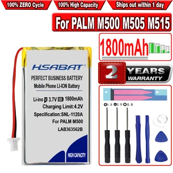 Аккумулятор HSABAT 1800 мАч для Palm M500 M505 M515, IA1TB12B1 ICF383461 LAB363562B PA1371 S3261 UP383562A