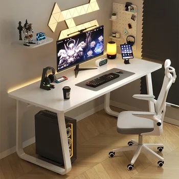 Современный Стол для чтения из Древесноволокнистой плиты для кабинета, Набор настольных столов и стульев, Офисные Компьютерные столы, Простой дизайн Письменного стола для Компании