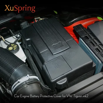 Для автомобиля VW Tiguan 2017-2023 MK2 Положительный Отрицательный Электрод аккумулятора Водонепроницаемый Пылезащитный Защитный чехол для укладки