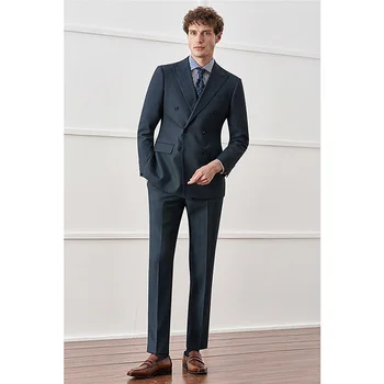 Льняное пальто K-Men's в британском стиле, мужской повседневный маленький костюм, свободные костюмы
