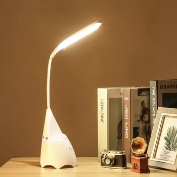 Современная студенческая зарядная настольная лампа Может касаться белого теплого света, праздничный подарок, светодиодная настольная лампа, многофункциональная защита глаз с Bluetooth