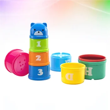 Детский игровой набор для детей, игрушки для детей, развивающие, складные, штабелируемые чашки, детские штабелируемые кубики