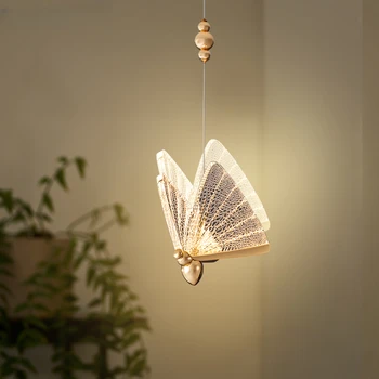 Люстра-бабочка СВЕТОДИОДНЫЙ подвесной светильник Подвесной светильник для внутреннего освещения прикроватной тумбочки гостиной кухни Потолочный подвесной светильник