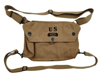 . Копия Второй мировой войны, брезентовая сумка для противогаза армии США цвета хаки