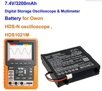 OrangeYu 3200 мАч Цифровой аккумулятор для осциллографа и мультиметра HDS1021BAT для Owon HDS1021M, HDS-N осциллограф