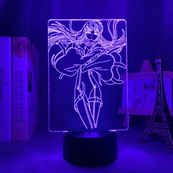 3d Светодиодный Светильник Аниме Code Geass для Декора Спальни Ночник Детский Подарок На День Рождения Манга Настольная 3d Лампа Code Geass