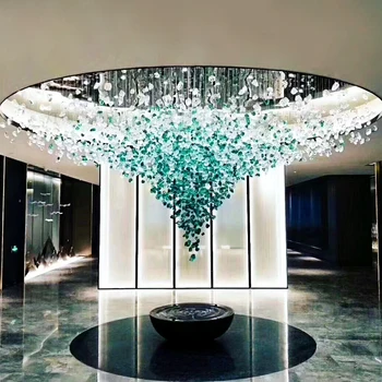Современная светодиодная люстра из каменного хрусталя для гостиной, лобби, роскошные большие светильники Cristal, подвесные светильники для домашнего декора в помещении