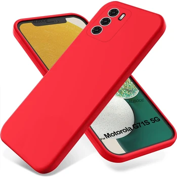 Для Motorola G71S 5G Чехол с Жидким Силиконовым Ремешком Чехол для Moto G73 G53 G23 G13 G22 G32 G42 G52 G62 E13 E22 Edge 30 Ultra Capa