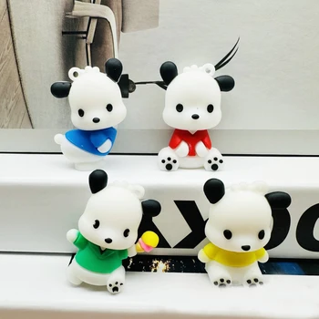 Брелки Sanrio Pochacco 5 см Фигурка Мультяшной Собаки My Melody Kawaii Студенческие Подарки для Девочек Камера Cinnamoroll для Детей