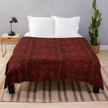 Плед в стиле красного восточного ковра, покрывало на диван-кровать, плед с набивкой, одеяла для комнаты в общежитии, предметы первой необходимости
