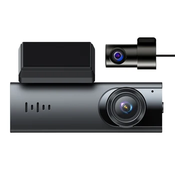 Автомобильная видеокамера с G-сенсором, приложение Mirrorlink, автомобильный видеомагнитофон ночного видения, Автоматическая циклическая запись видеокамеры, Wi-Fi, Фронтальная камера заднего вида 2K