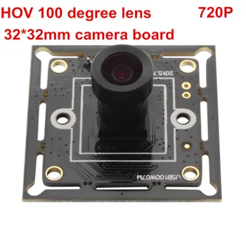 Самая маленькая камера 720P CMOS OV9712 1280X720 со 100-градусным объективом, печатная плата, USB-камера видеонаблюдения, микрокамера
