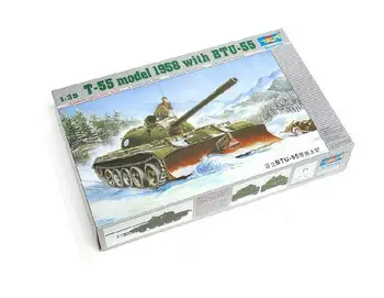 Трубач 00313 1/35 T-55 mod 1958 w/комплект пластиковых моделей танков BTU-55