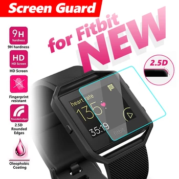 Защитная пленка для экрана твердостью 9h 2.5D для Fitbit Blaze Smart Простая в установке Защитная пленка для стекла для смарт-часов Fitbit Blaze