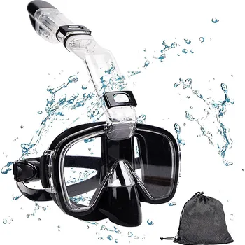 Маска для дайвинга Oulylan с системой полного высыхания сверху, маска для подводного плавания, складная, защищающая от запотевания, Профессиональное снаряжение для подводного плавания, взрослые и дети