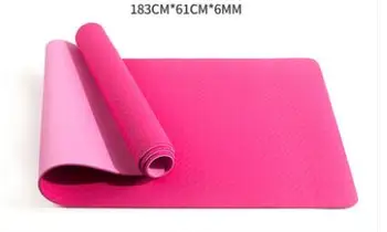 Коврик для йоги TPE, 6 мм, двухсторонние цветные спортивные коврики для занятий спортом в тренажерном зале Gmy, Безвкусный коврик для окружающей среды