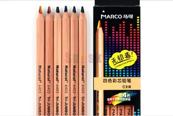 6 шт./компл. волшебный цветной карандаш 4 в 1 радужный карандаш lapis de cor многоцветный карандаш для рисования Plomo de arco iris Cor do arco-ирис