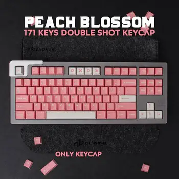 GMK Peach Blossom Cherry Profile Double Shot Keycap Английские Индивидуальные Колпачки Для Механической Клавиатуры 61/64/68/75/84