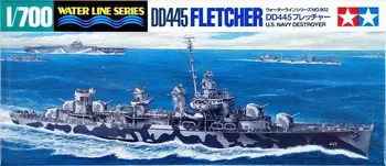 Tamiya 31902 1/700 Масштабная модель комплекта Эсминца ВМС США времен Второй мировой войны DD-445 Fletcher