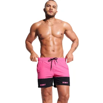 JD28 розово-зеленые сексуальные мужские пляжные шорты для плавания в бассейне мужские купальники плавательные трусы бикини новые летние мужские купальники для серфинга