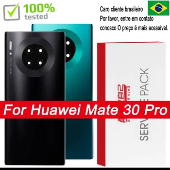 Оригинальный Стеклянный Задний Корпус Для Huawei Mate 30 Pro 5G Задняя Крышка Батарейного Отсека Задняя Крышка Корпуса Чехол с Объективом Камеры Запасные Части