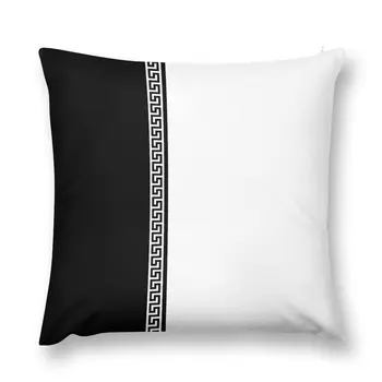 Греческий ключ Verticle - черно-белая подушка, рождественские чехлы, наволочки для диванных подушек, декор для дома, Рождественская подушка